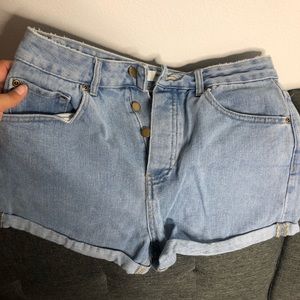 F21 high waisted jean shorts never worn